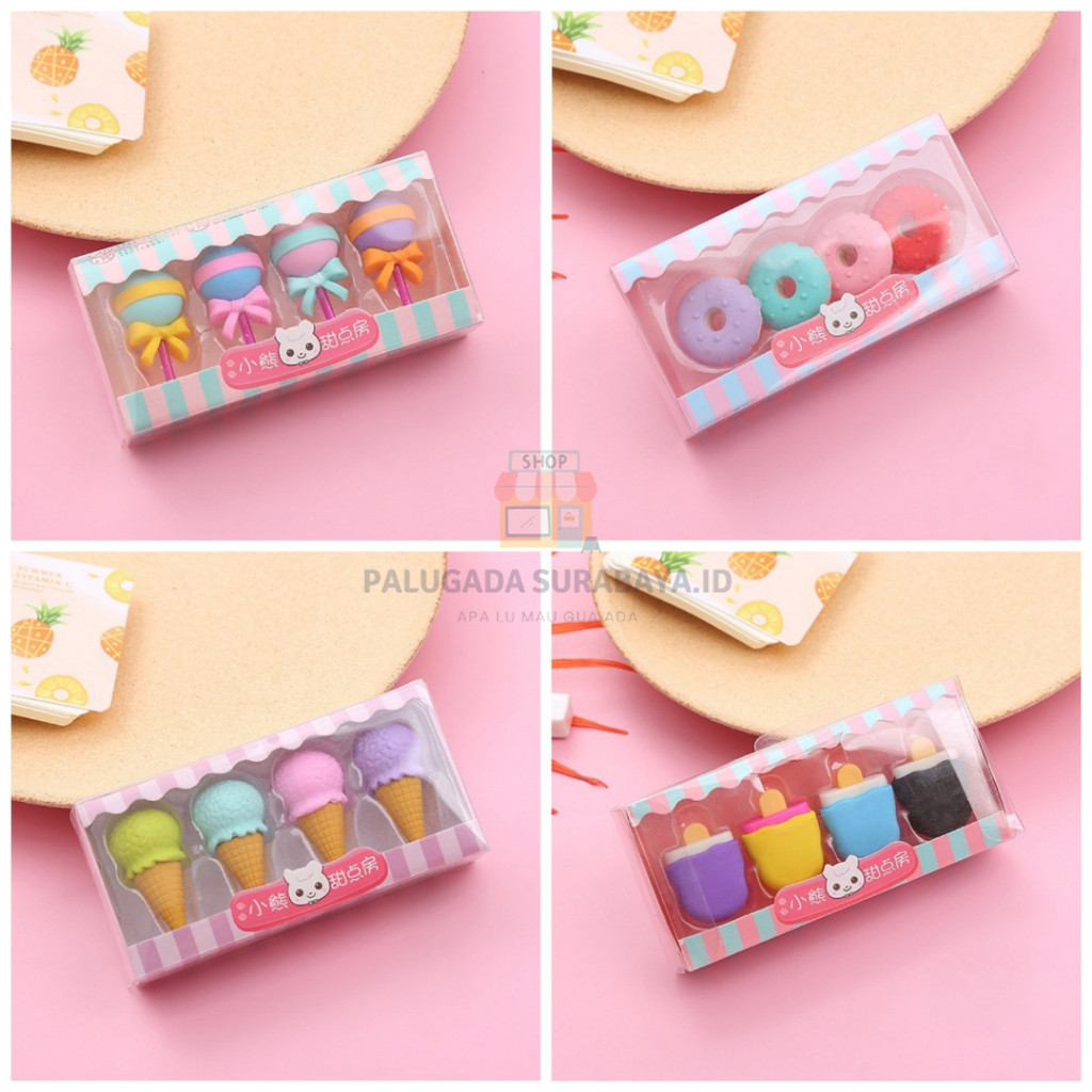 

⭐ PGS ⭐Penghapus Pensil Lucu Korea dan Unik Karakter isi 4 pcs