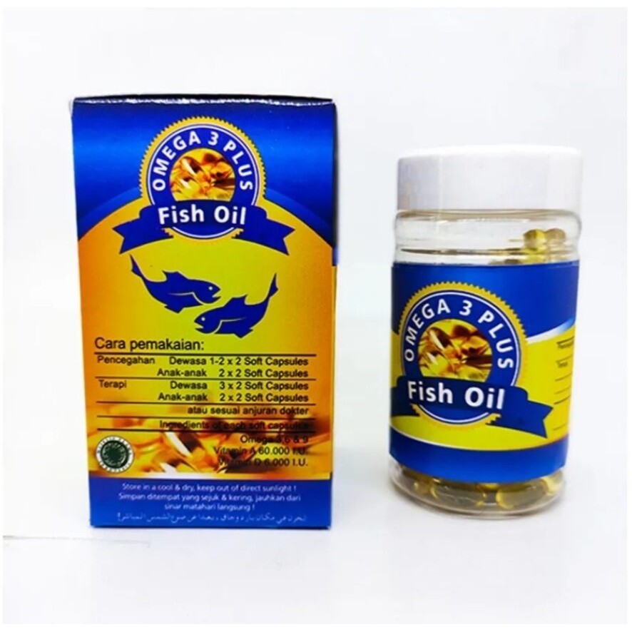 

Vitamin Untuk Otak Anak Minyak Ikan Salmon Squalen 100 sofgel - fish oil omega 3 plus