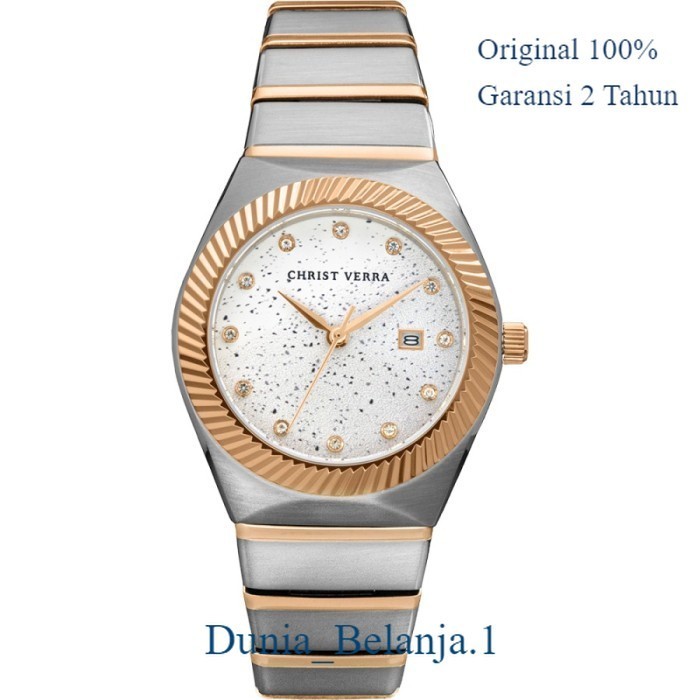 Original 100% Jam Tangan CHRIST VERRA Wanita  CV 922707L-14 SLV Garansi Resmi 2 Tahun
