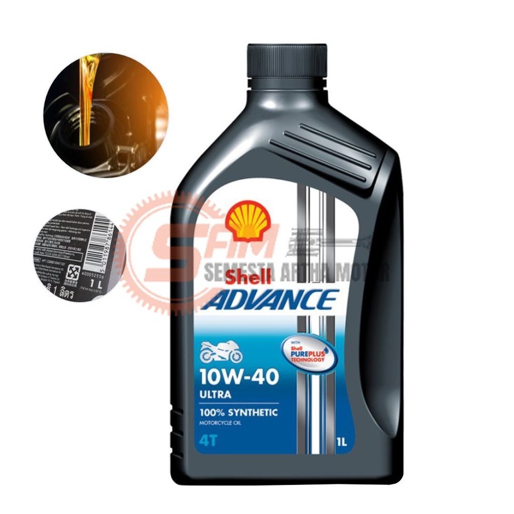 Shell Advance Ultra Full Synthetic 10W40 Oli Motor Sport 1 Liter CBR150 CB 150R R15