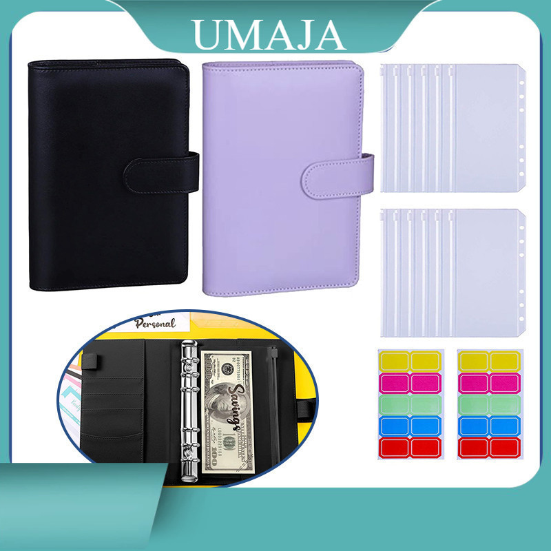 

Umaja 12Pcs Zipper Binder Dan 20Pcs Label A6 Binder