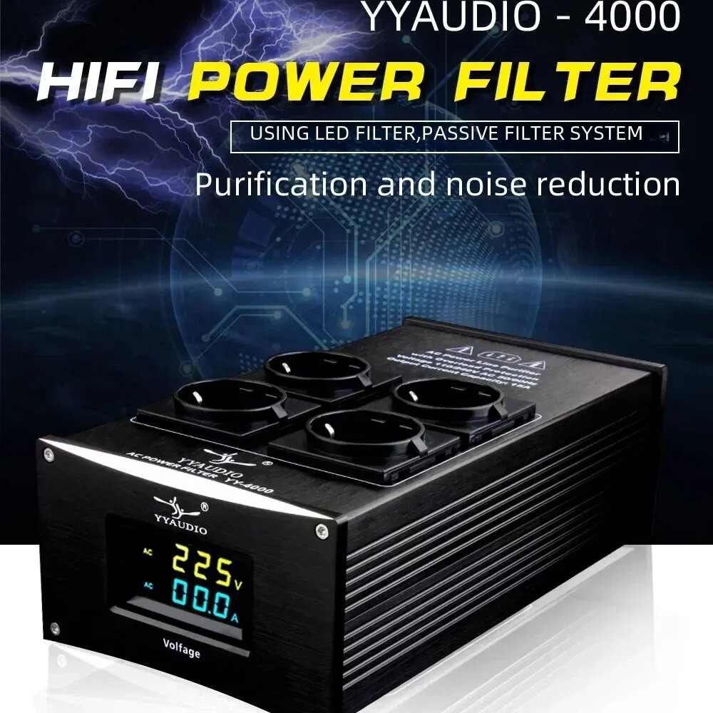 HiFi Power Filter Eu Plug Power Noise Filter Amplifier Power Conditioner EU Outlets Power Strip Puri