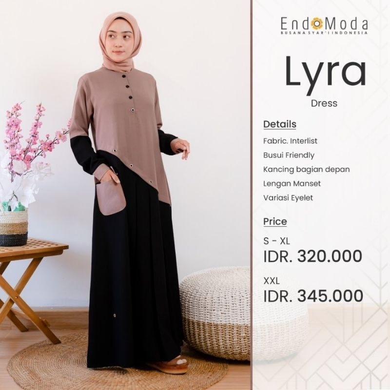 Baju merk Gamis Endomoda LYRA
