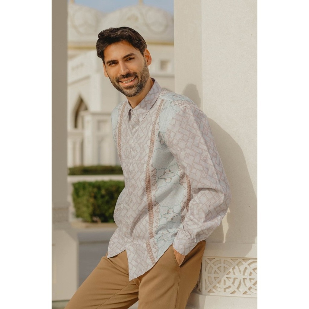 Benang Jarum - Festive Men Shirt - Cream - S
