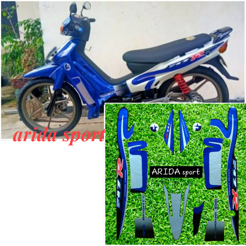 Striping stiker  Yamaha f1zr fizr fiz r f1z r Caltex biru tahun 2000 2001 berkualitas spt original