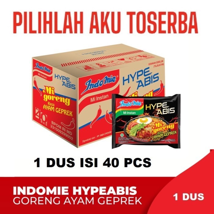 

Mie Instant INDOMIE GORENG HYPE ABIS AYAM GEPREK - ( Harga 1 DUS )