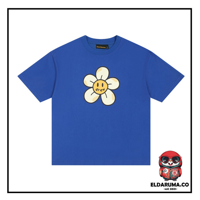 Tshirt Drew Flower Logo Tee Blue Drew House ドリューハウス