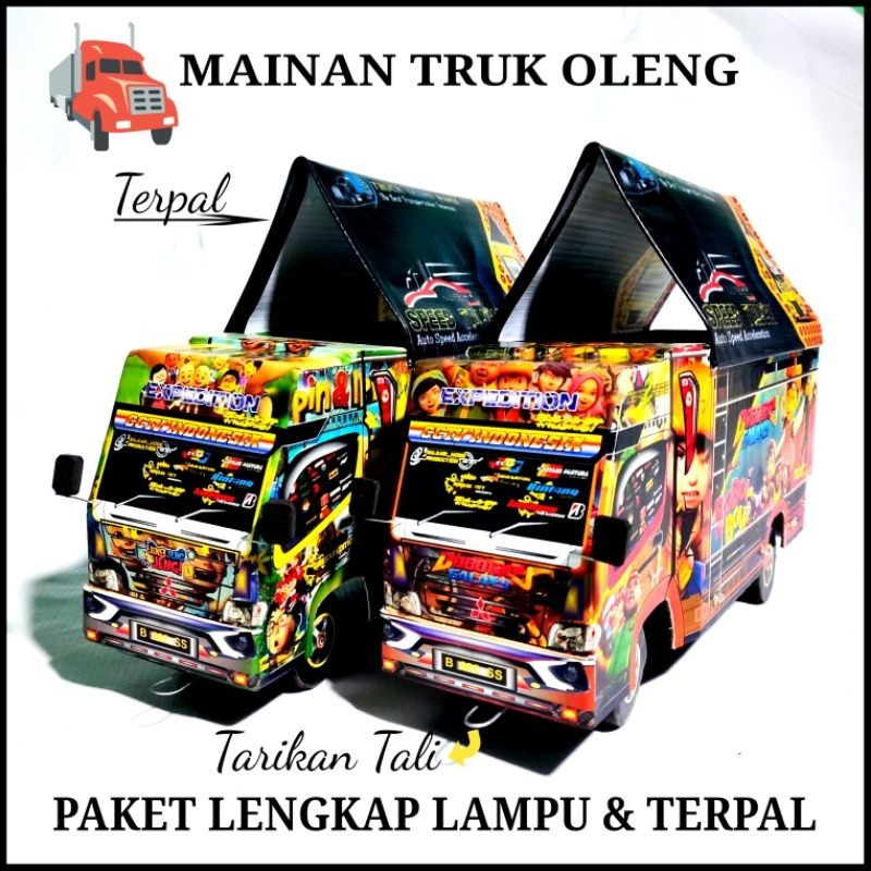 Miniatur Truk Oleng Lampu Terpal