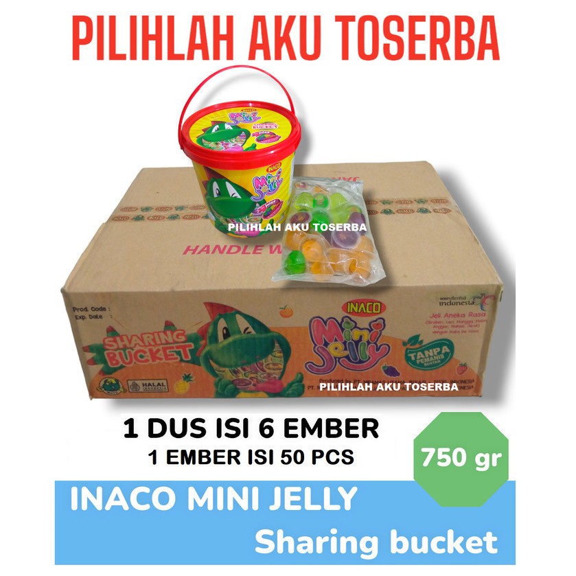 

bGF INACO Mini Jelly isi 50 cups KEMASAN EMBER / BUCKET - (1 EMBER)