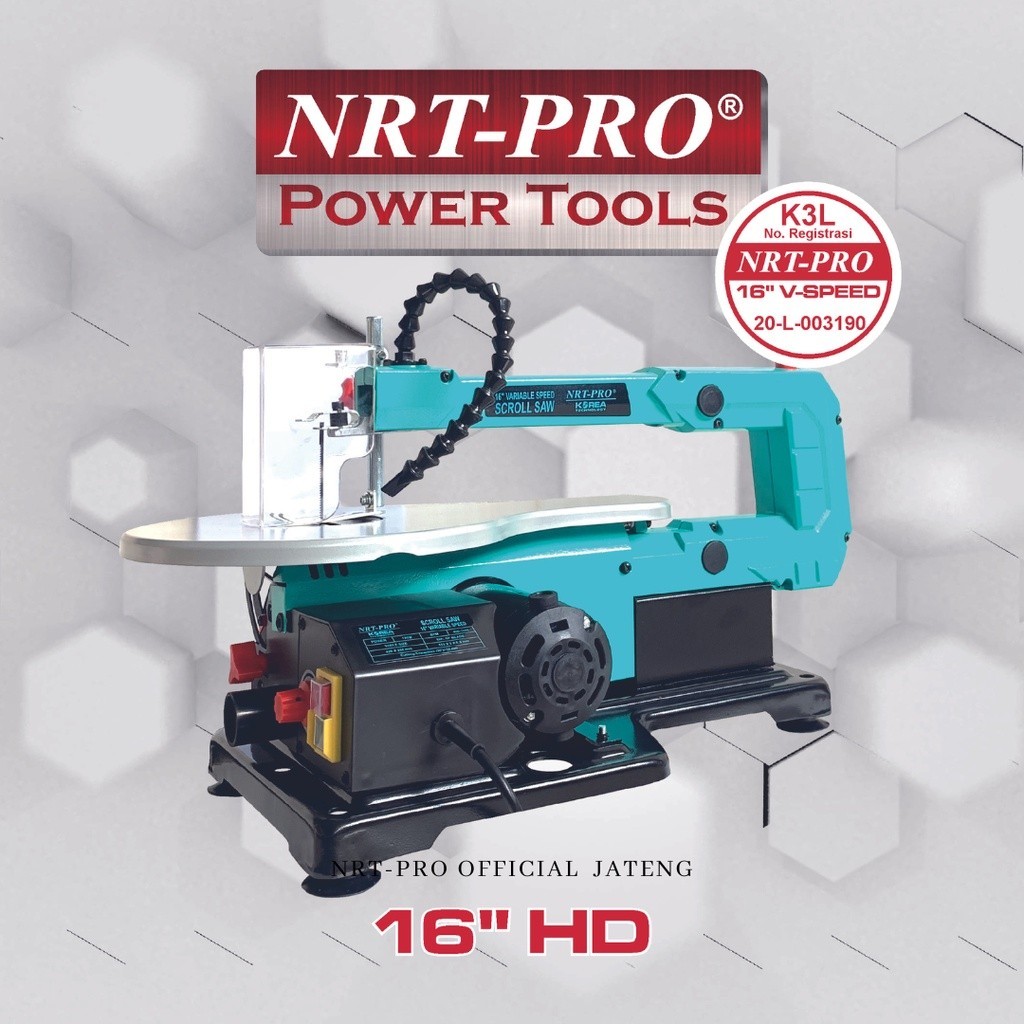 SCROLL SAW + VARIABLE SPEED / MESIN GERGAJI KAYU 16" NRT-PRO