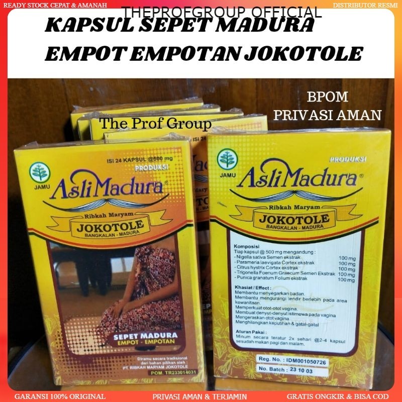 Kapsul Sepet Madura Empot Empotan Jokotole Bpom Original Bikin Rapet Keset