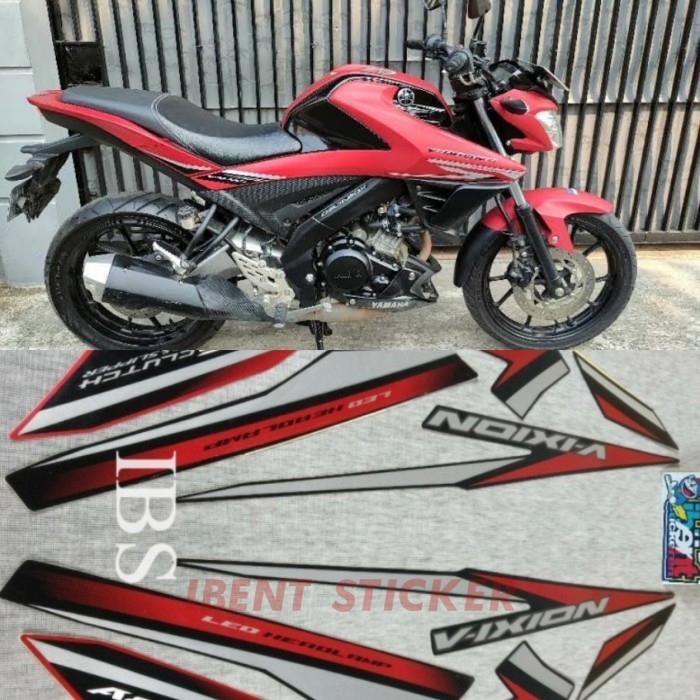 STIKER STIKER STRIPING LIS YAMAHA VIXION MERAH 2019 POLET