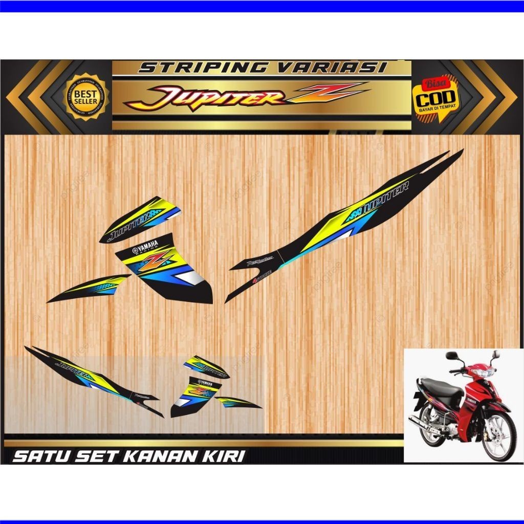 SETRIPING/ STRIPING MOTOR JUPITER Z VARIASI STIKER MOTIF SIMPLE LIS JUPITER Z OLD BURHAN VARIASI SET
