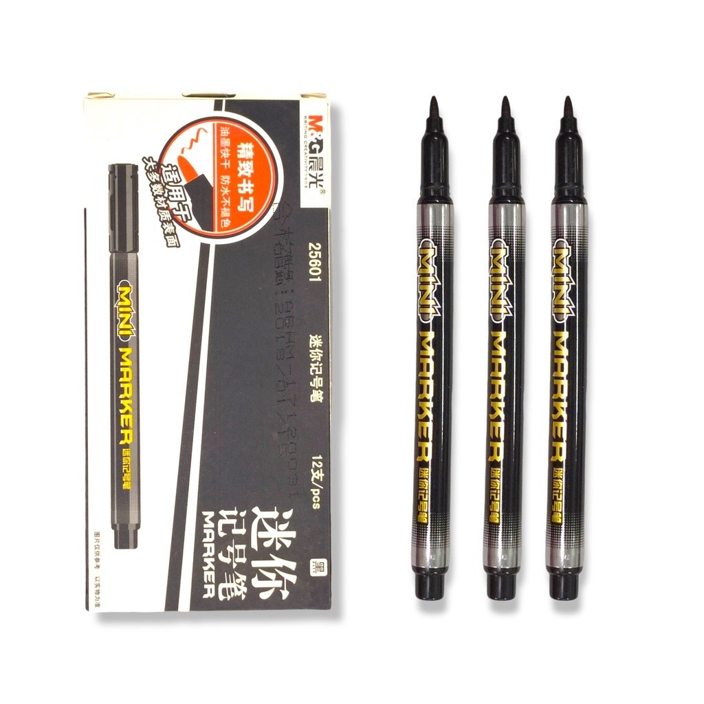 

Marker Mini M&G Spidol Whiteboard Mini Tinta Hitam #25601 - Satuan