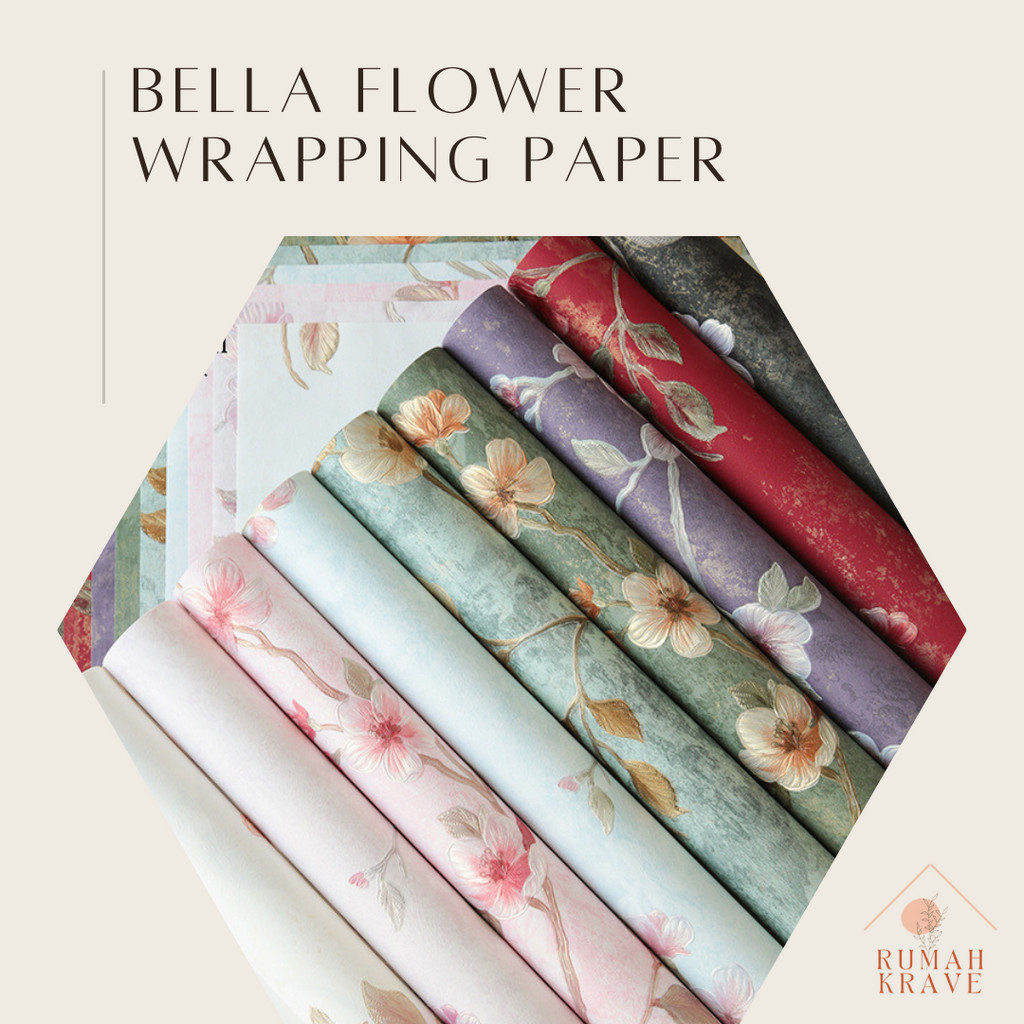 

RUMAH KRAVE - Bella Flower Wrapping Paper Kertas Kado Buket Bunga