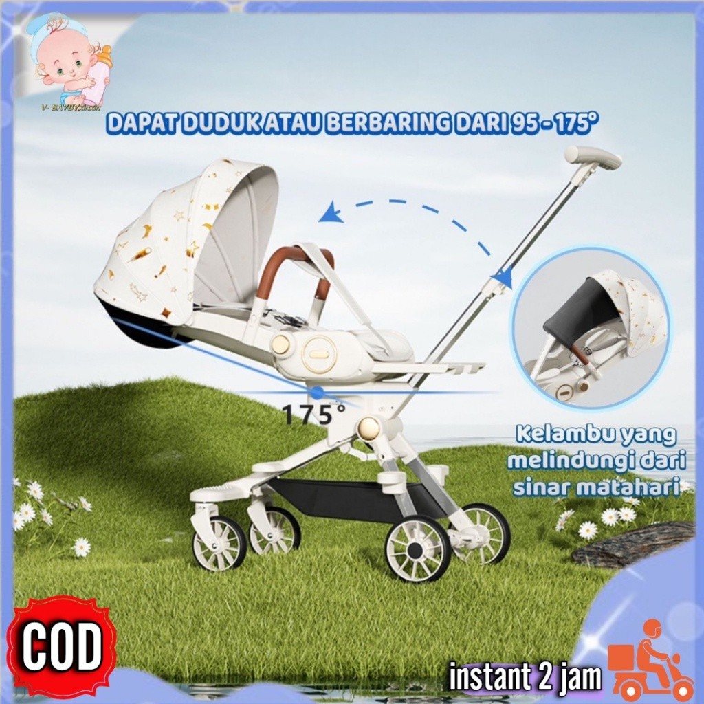 V-BABY /Stroller bayi/stroller baby/stroller bayi multifungsi/kereta dorong bayi/kursi dorong bayi/k