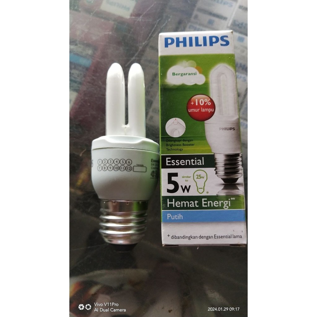 Lampu Philips Essential jari pijar 5 watt