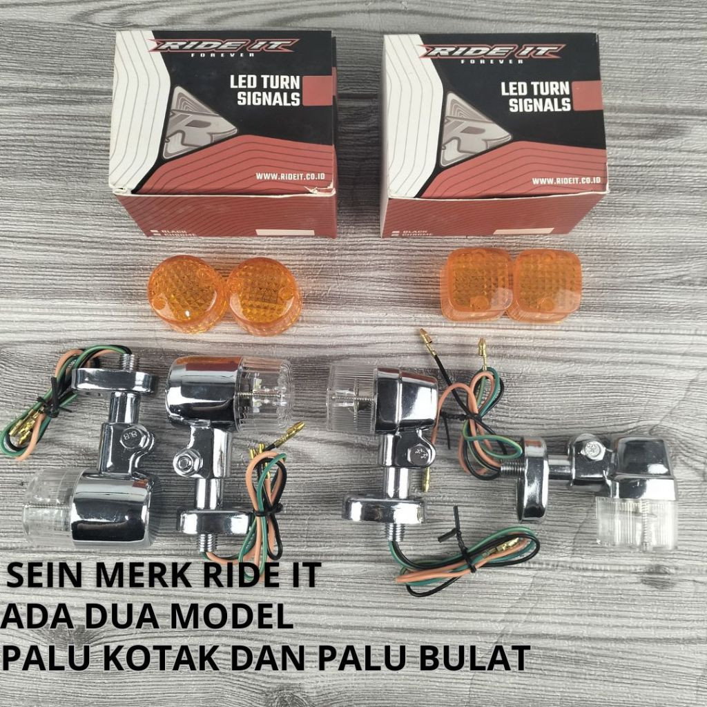 LAMPU SEIN RITING LED CB MODEL PALU BULAT KOTAK RIDE IT NYALA 2 MODE