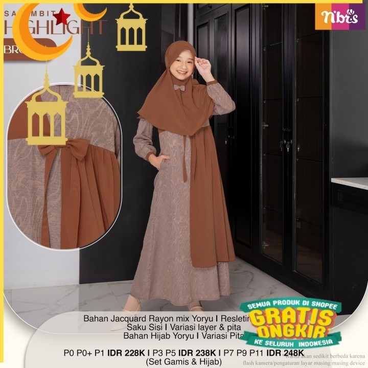 GAMIS ANAK PEREMPUAN NIBRAS PROMO/Maron merah bata red anak tanggng