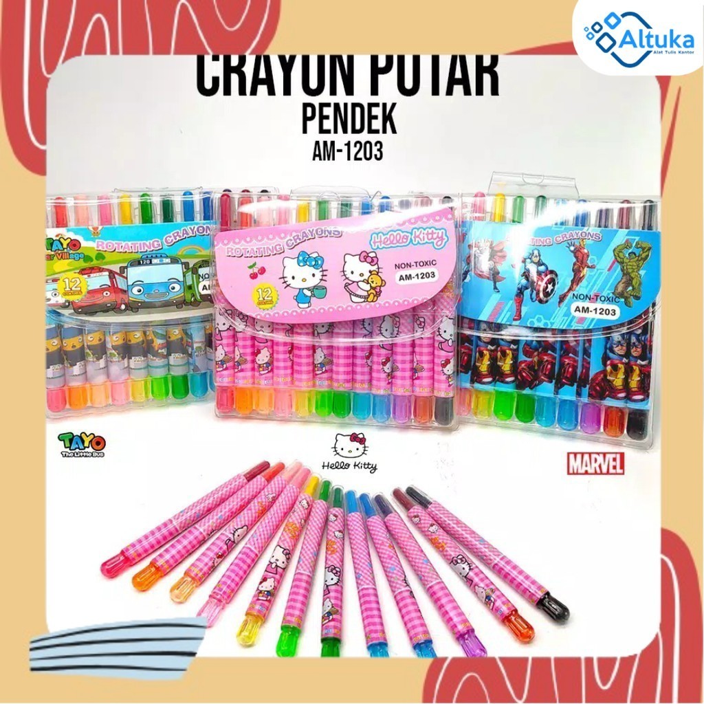 

Crayon Putar 12 warna Pendek Karakter