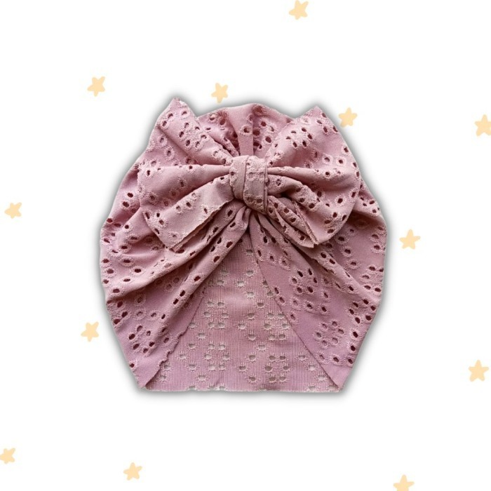 turban bayi anak fashion turban pita lace anak  1-3 tahun - white