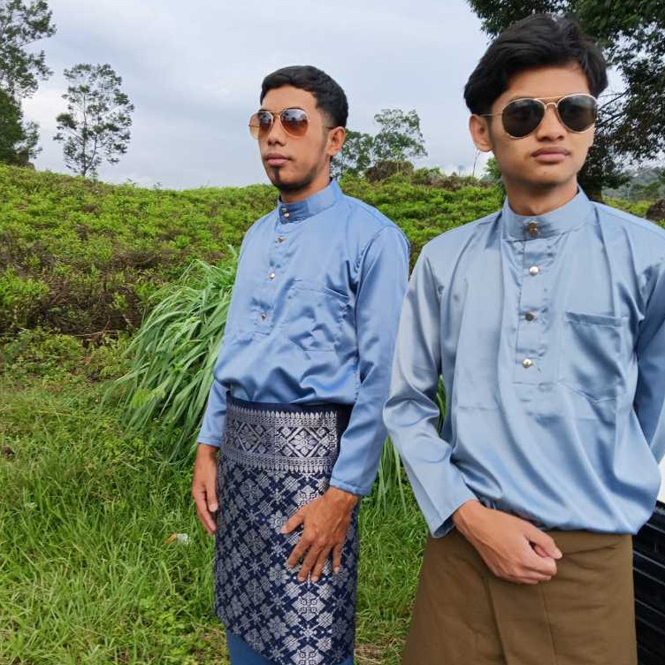 ZZ74 1 Stell baju melayu teluk belanga pria TREND WARNA 2024