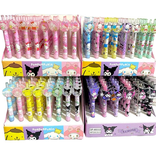 

[48 Pcs / 1 BOX] Pulpen Cetek - Kuromi, Hello Kitty, Sanrio