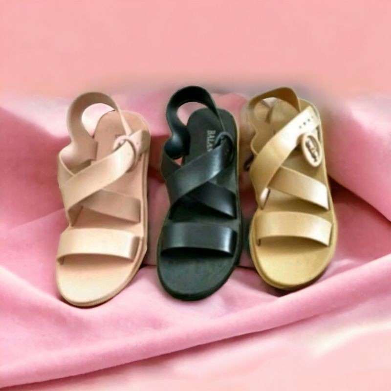 ADELIA- Sandal Gladiator Silang Tali Tebal Balance 3613