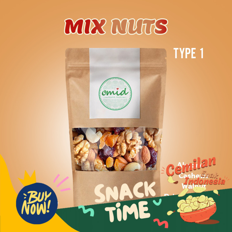 

Special Diskon Mix Nuts and Dried Fruits (Type 1) - 300 gr