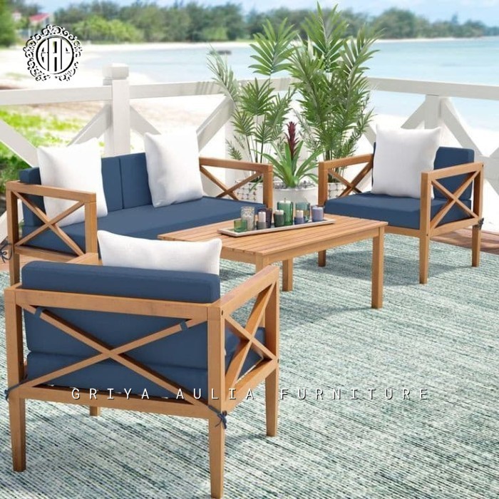 Kursi outdoor kayu jati terbaik kursi tamu santai