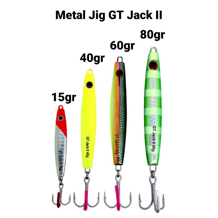 [Best] Umpan Pancing Metal Jig GT Jack II GID Pro Hunter Glow In The Dark - 15gram