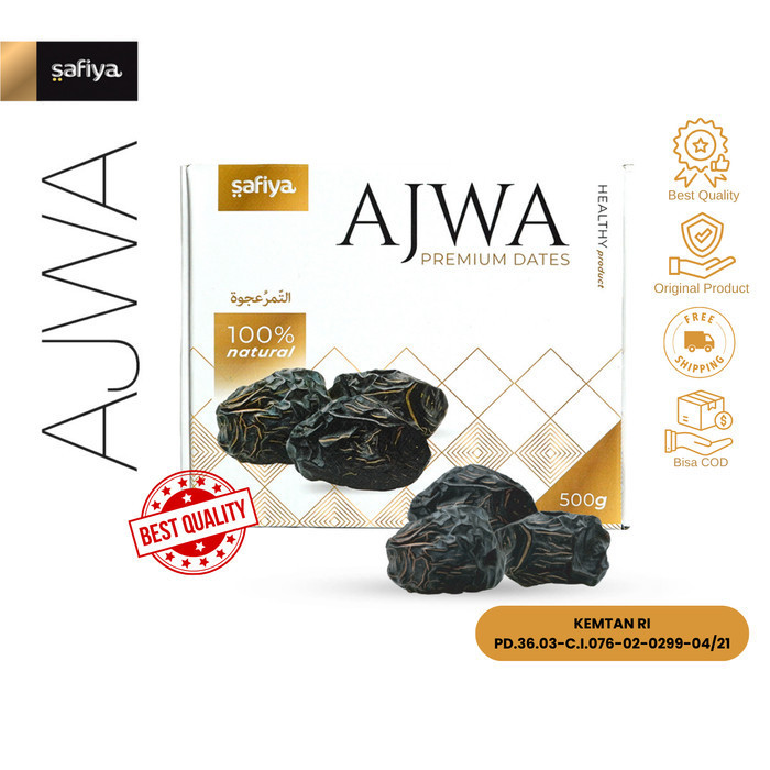 

Kurma Ajwa 500 gram Kurma Nabi Asli Madinah Authentic Safiya Food