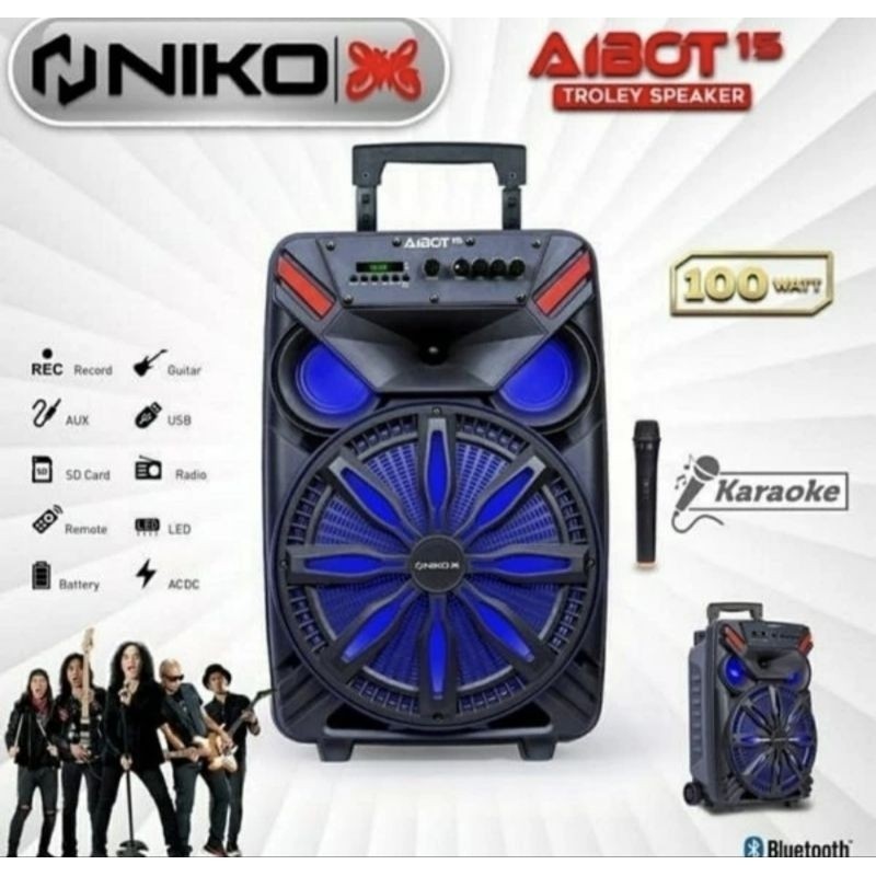 Speaker Aktif Portable Niko AIBOT 15 Speaker Meeting 15 inch