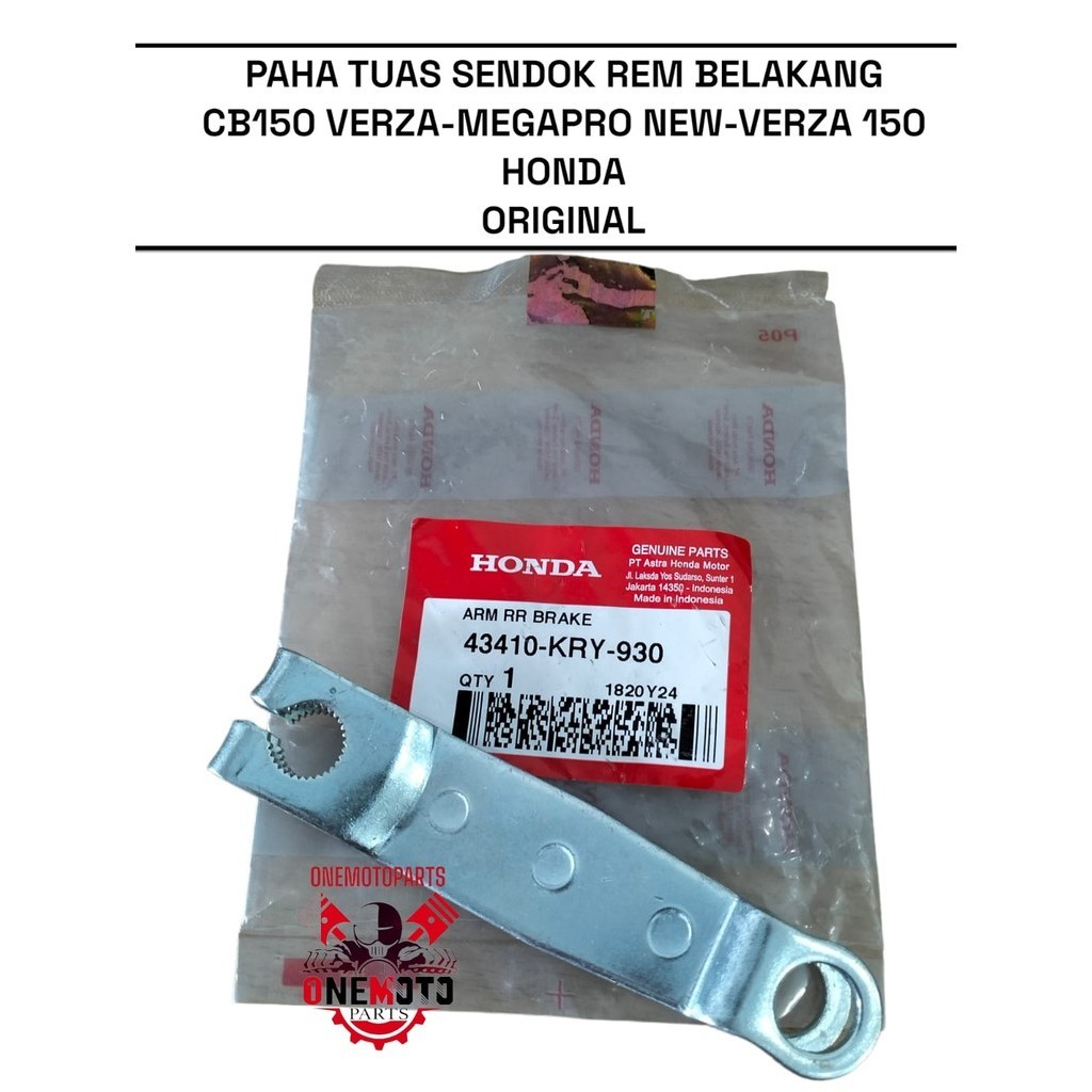 TUAS PAHA SENDOK REM BELAKANG CB150 VERZA MEGAPRO NEW VERZA 150 HONDA 43410-KRY-930 ORIGINAL
