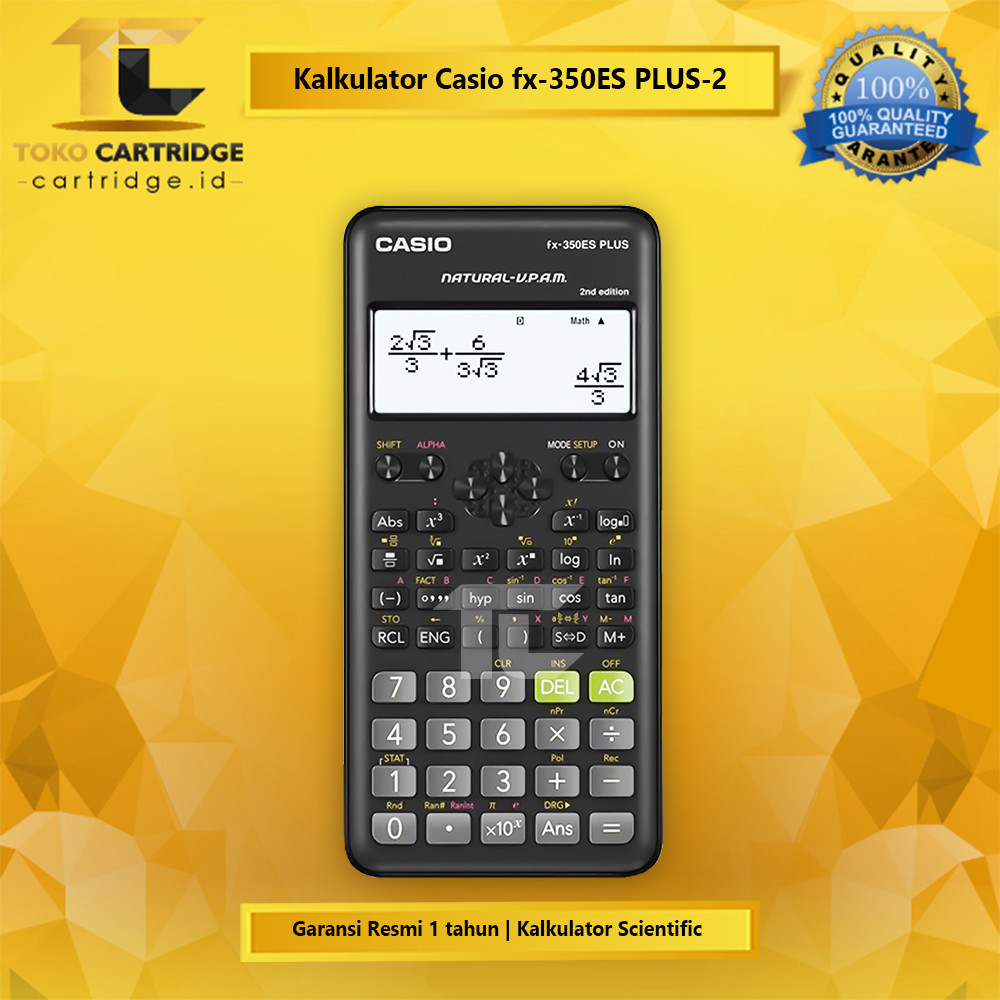 

Kalkulator Casio FX 350ES PLUS-2 Scientific Calculator Ilmiah Standar FX-350ES Plus 2 Garansi Resmi