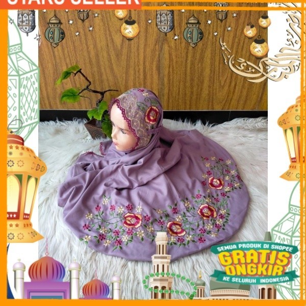 Mukena ANAK MIKRO BORDIR L/ Pink Dusty Fanta Merah muda