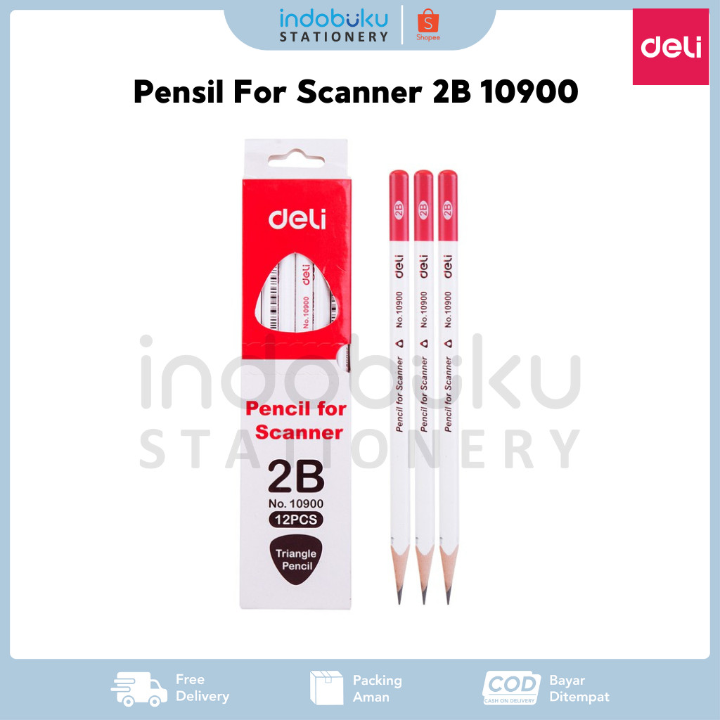 

Pensil For Scanner 2B Deli Pensil Ujian Komputer 10900 ( 1Pack Isi 12Pcs )