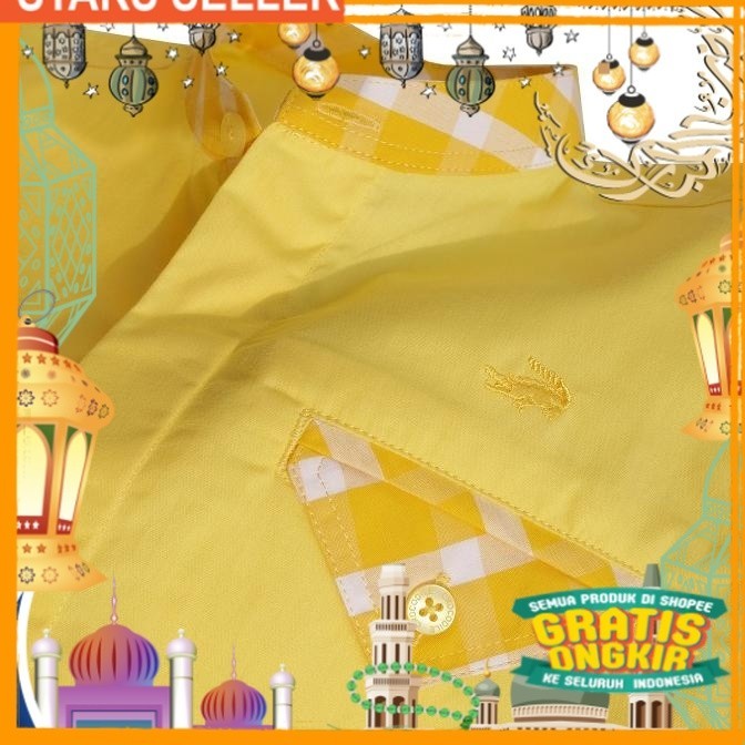 Crocodile Kids Koko 0080 Yellow - Kids Koko Shirt Kemeja Koko/ Pink Dusty Fanta Merah muda