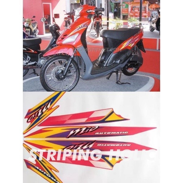 STIKER STRIPING MIO SPORTY 2003 2004 MERAH