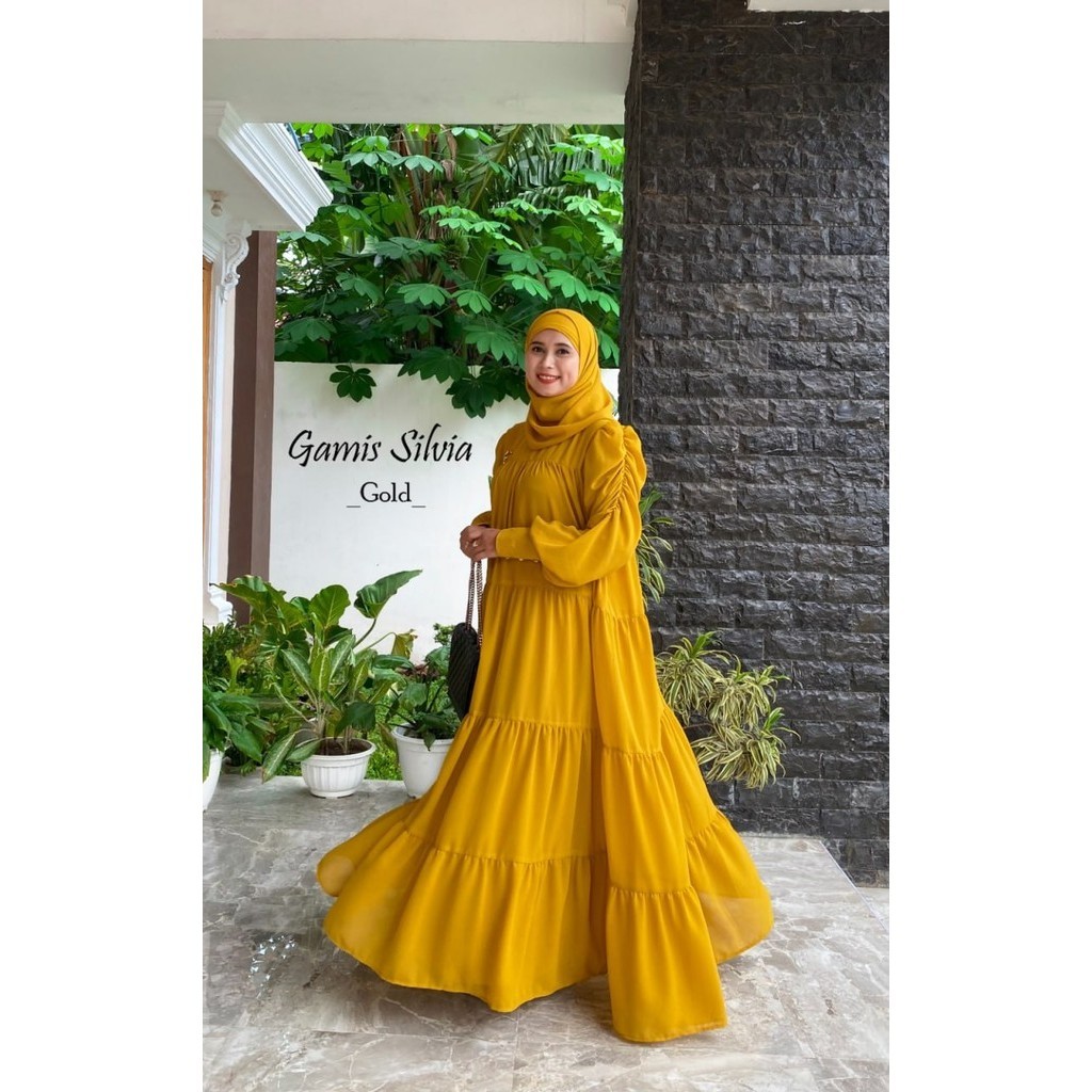 5.5 SALE Gamis Silvia Baju Harian Ibu dan Anak Simpel Elegan