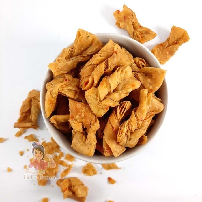 

NEW | Kue Bawang Pita Premium " Ratu Bawang " Enak Renyah Packing Zip Lock - Original