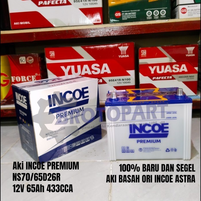 Aki Mobil KIJANG KAPSUL GRAND LGX INCOE NS70 PREMIUM Aki Basah 65Ah ORIGINAL ASTRA