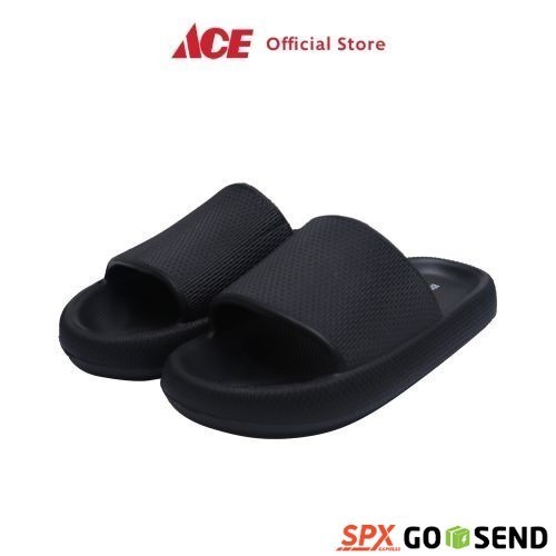 Ace - Ataru Ukuran 37/38 Sandal Karet Thick Slides - Hitam instant kurir