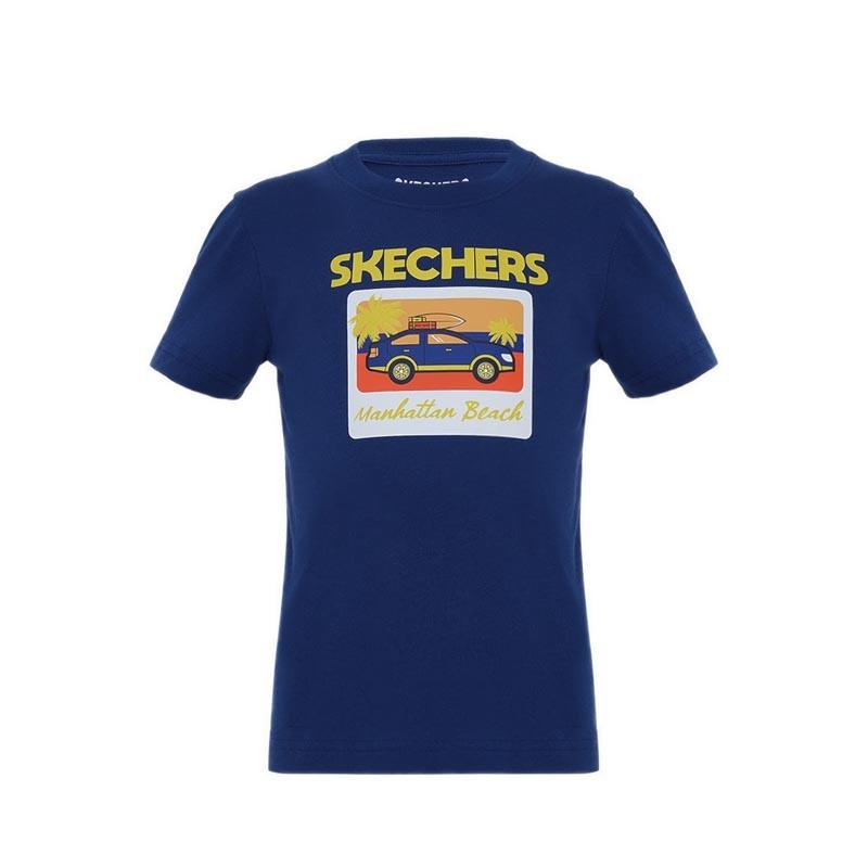 SKECHERS BOYS MANHATTAN BEACH T-SHIRT - BLUE