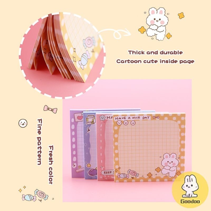 

Catatan Kreatif Pola Kartun Stiker Memo Serbaguna Postit Note - GOOD