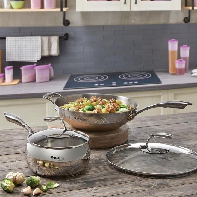 DISKON  RAMADHAN Tchef Basic Set W/ Gift Panci By Tupperware/Tuper ware/Tuperware Warnawarniishop