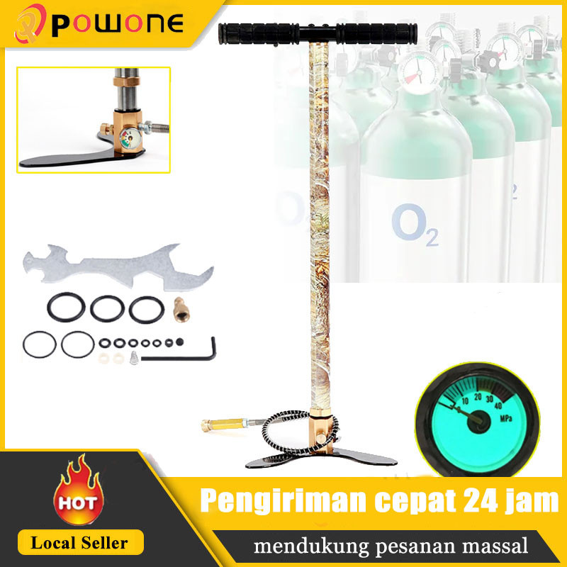 300bar 30mpa 4500psi 3 Tahap Pompa PCP yang Dioperasikan dengan Tangan Untuk Senapan Pcp Air Paintba