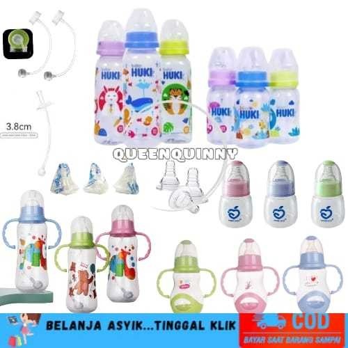 Botol Susu Huki / Botol Dot Huki 240ML / Botol Minum Huki / Botol Susu Bayi 60ML / Botol Dot anak 12