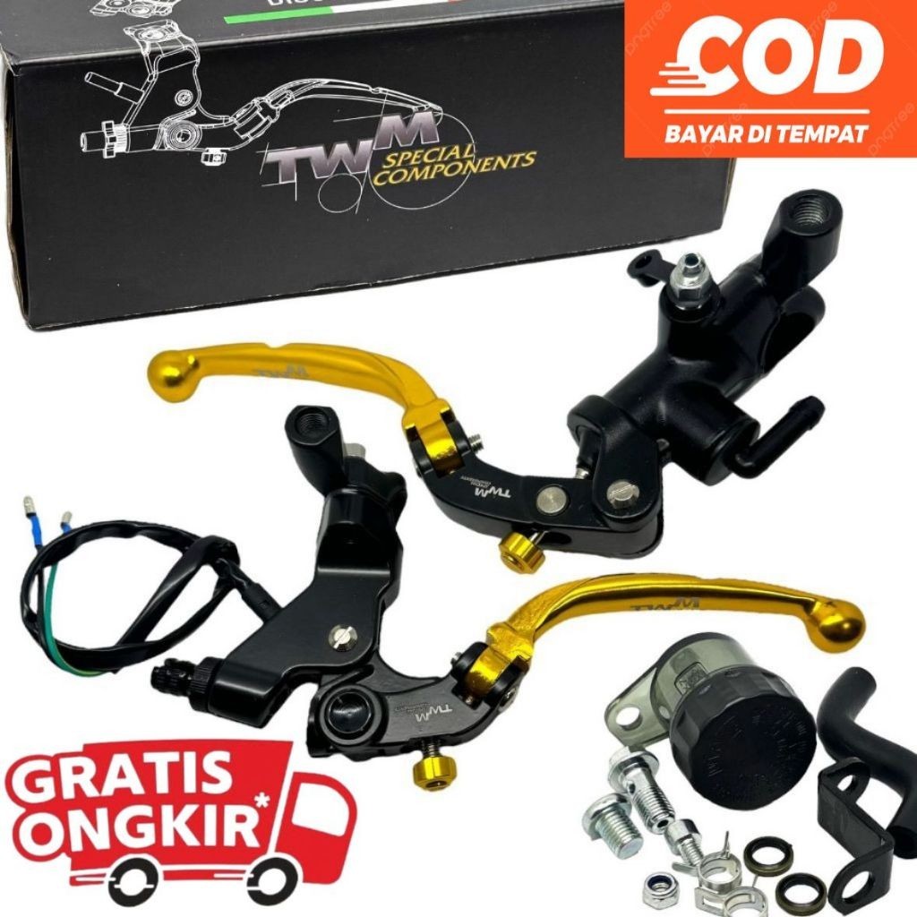 NEW Master Rem Set Kanan & Kiri Alluminium Twm VIXION, VERZA, NINJA R,RR, FU, RX KING dll Moto Line 
