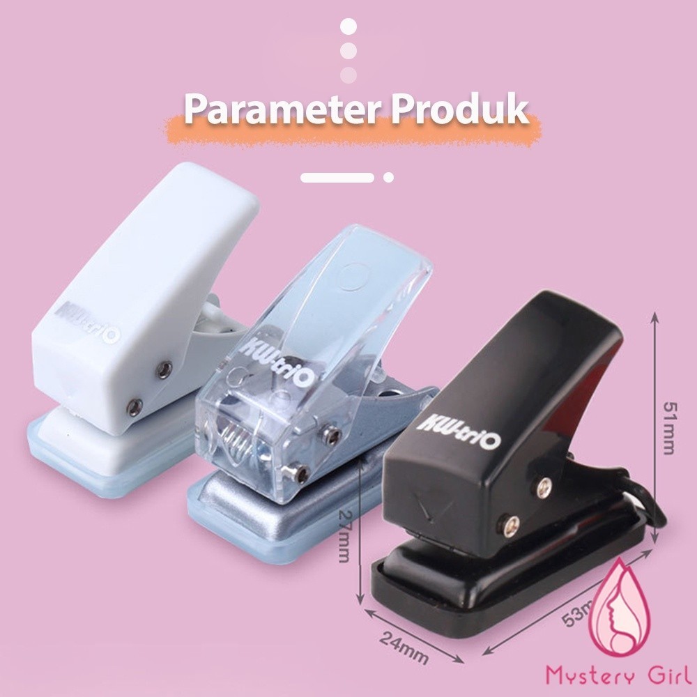 

Pembolong Kertas Satu Lubang One Hole Punch Lucu Unik Mini Cute